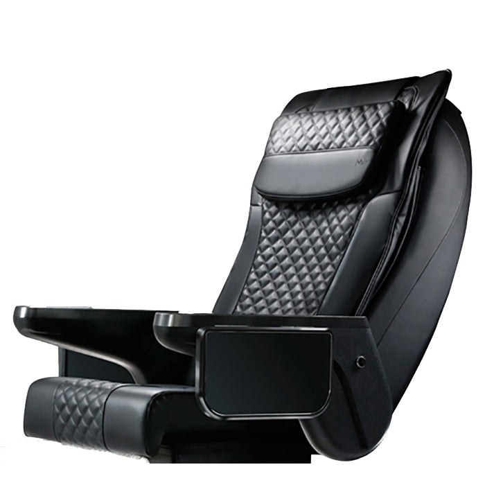 Pedicure massage chairs from Human Touch, J&A USA, and Whale Spa featuring premium massage mechanisms