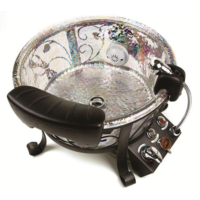 Replacement glass pedicure bowl and resin spa tub basin for pedicure chairs.