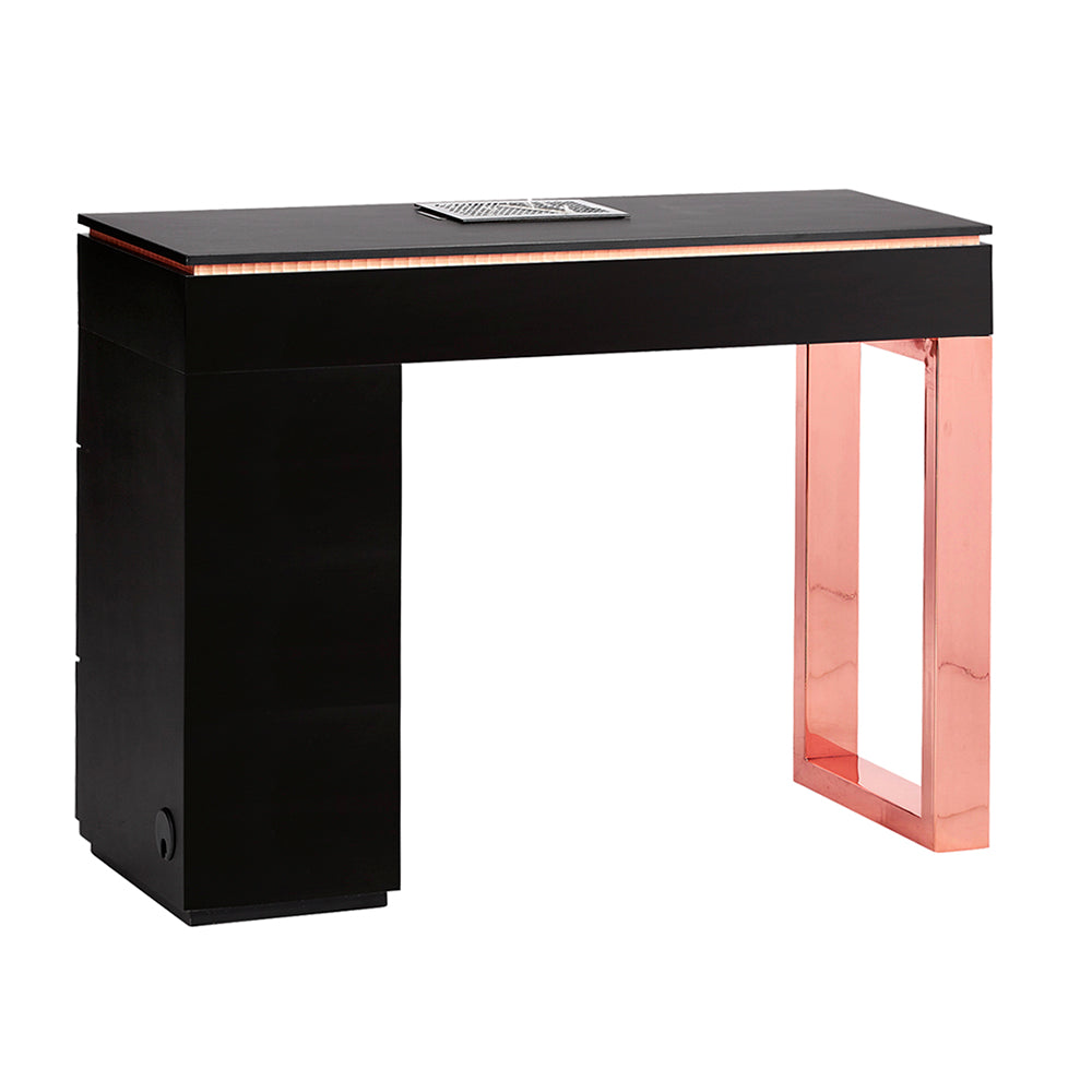 Latest modern nail salon furniture collection featuring stylish manicure tables and storage carts.