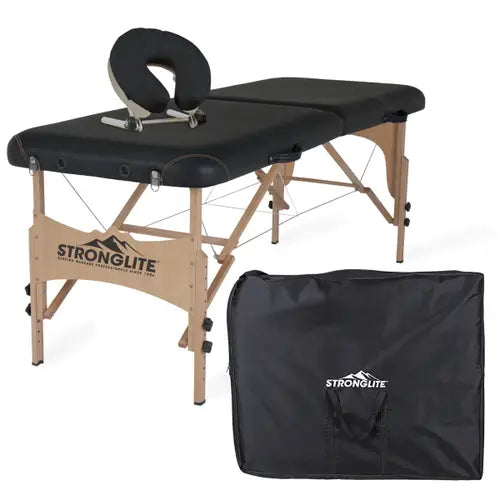 Portable massage table designed for lightweight, easy transport and durability