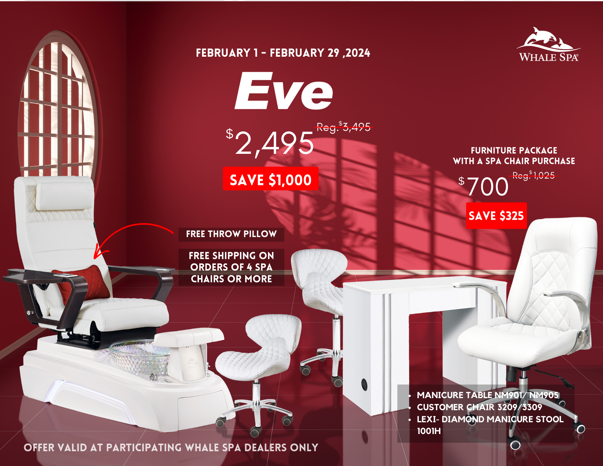 Whale Spa Eve Pedicure Chair Package Deal Pedicure Spa Superstore