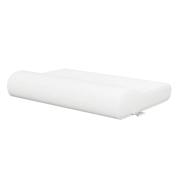 DIR white leather ergonomic contour neck bolster pillow for professional massage and spa tables.