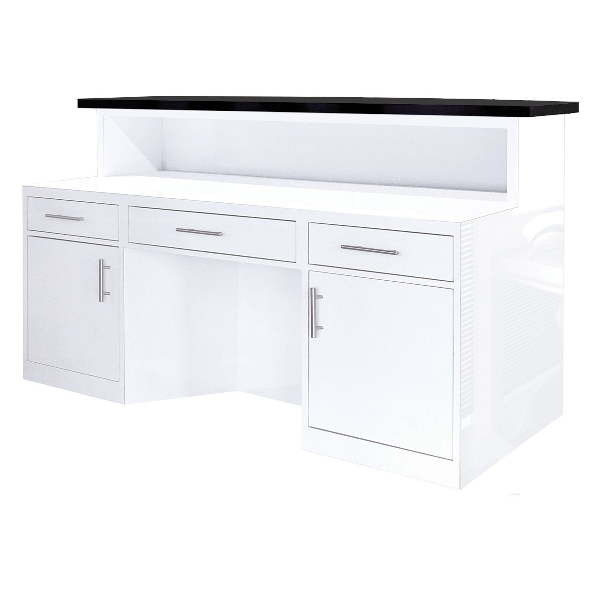 LUX BW Stripes Reception Desk