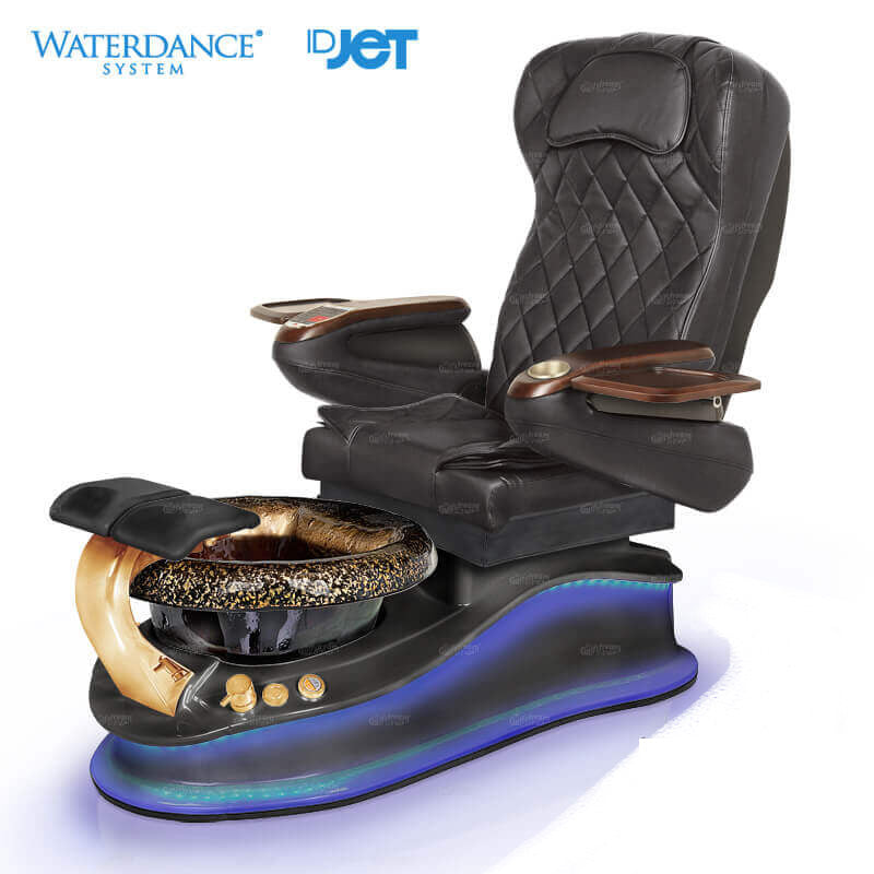 La Mira spa pedicure chair comes with remarkable innovation; Gulfstreams versatile and universal new footrest. Each pad can be lifted, turned and used in many different positions. The revolutionary 360-degree footrest is enhanced for the customers’ satisfaction.
