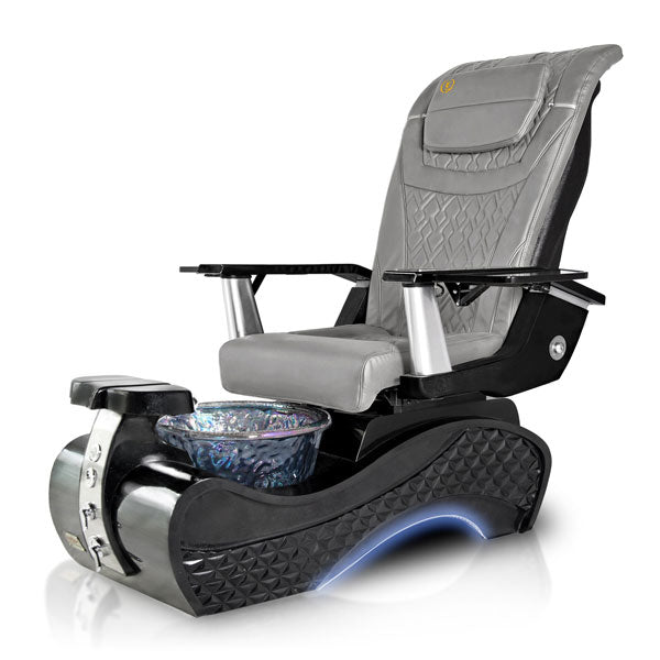 Pedicure chair outlet with footrest