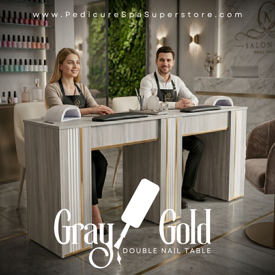 Save big on J&A salon furniture packages! Bundle pedicure chairs, reception desks, nail dryers, and carts. Fast worldwide shipping available.