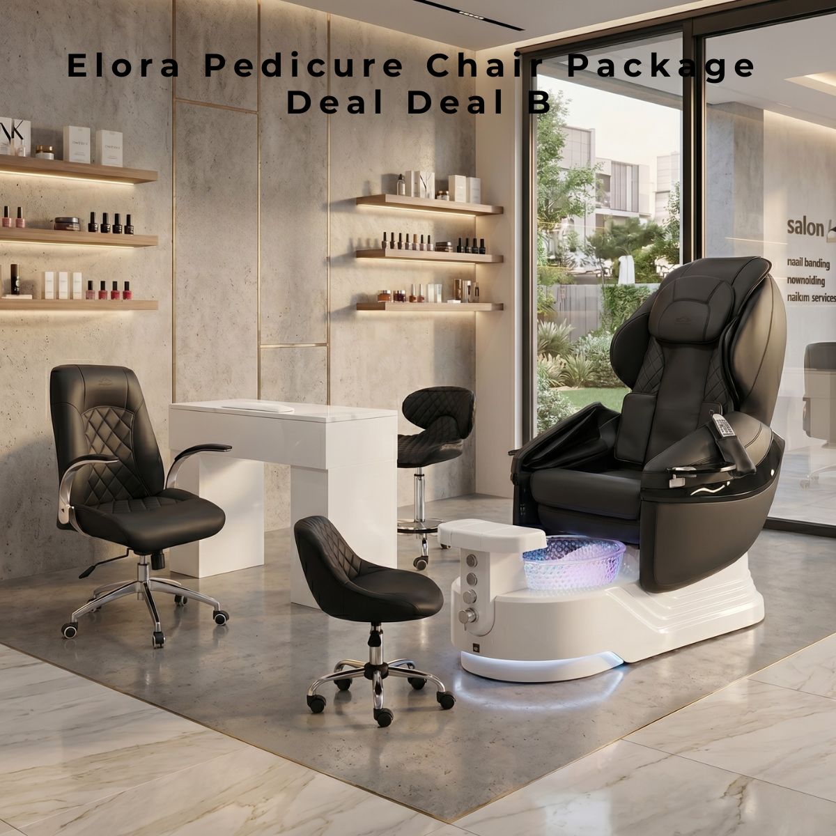 Monthly pedicure chair and nail furniture package deal bundle