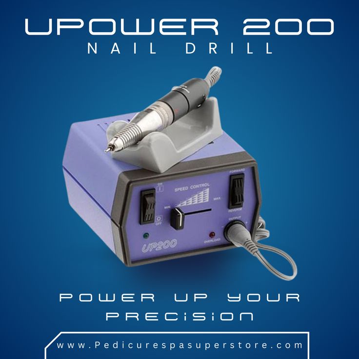 U-Power Super UP200 electric nail drill station with precision handpiece and speed control dial.