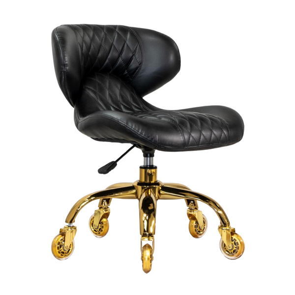 HUGO PEDICURE STOOL (GOLD CASTER)