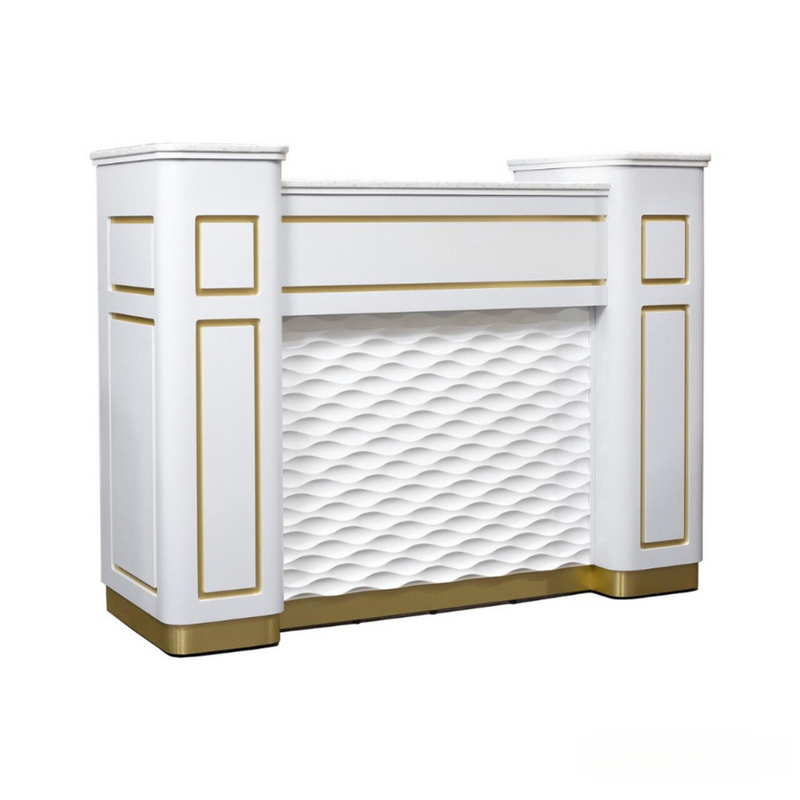 NAPA RECEPTION TABLE W/ LED (WHITE/GOLD)