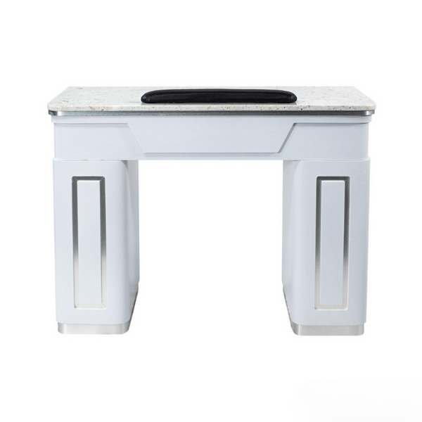 NAPA MANICURE TABLE WHITE/SILVER