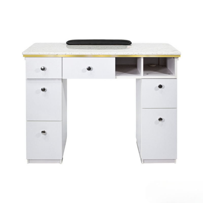 NAPA MANICURE TABLE WHITE/GOLD BY MAYAKOBA