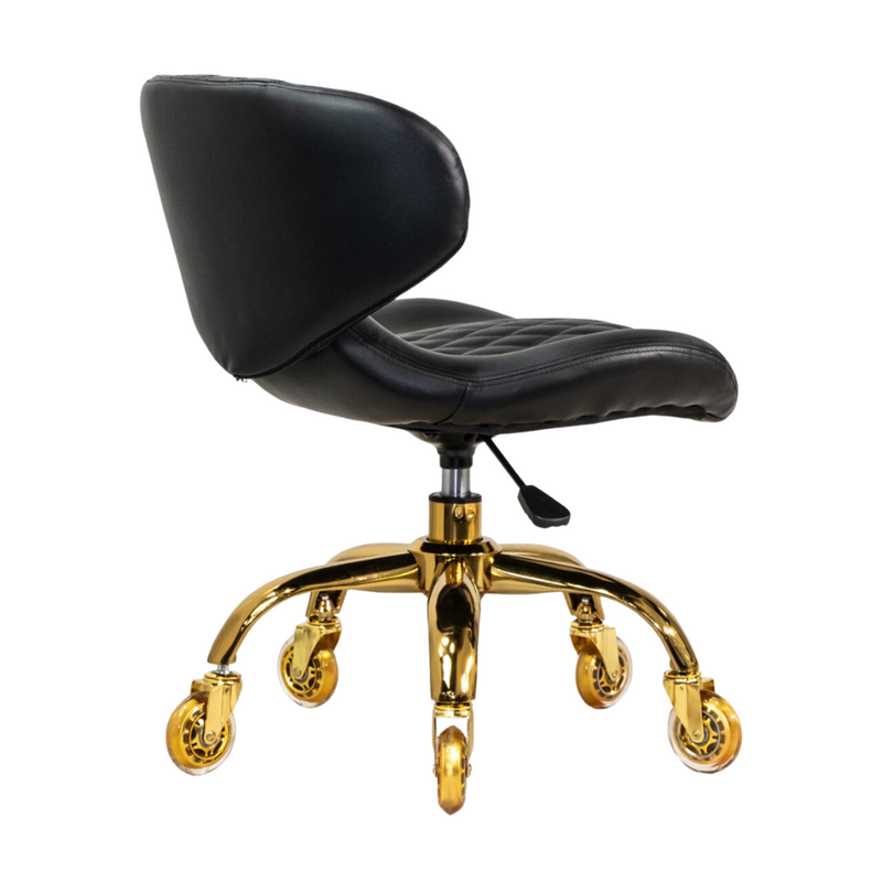 HUGO PEDICURE STOOL (GOLD CASTER)