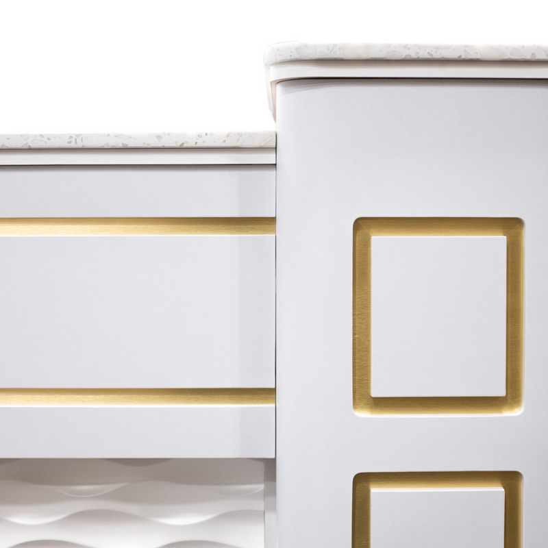 NAPA RECEPTION TABLE W/ LED (WHITE/GOLD)