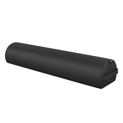 Black DIR Arc ergonomic bolster pillow for therapeutic positioning, lower back pain relief, and knee or ankle elevation.