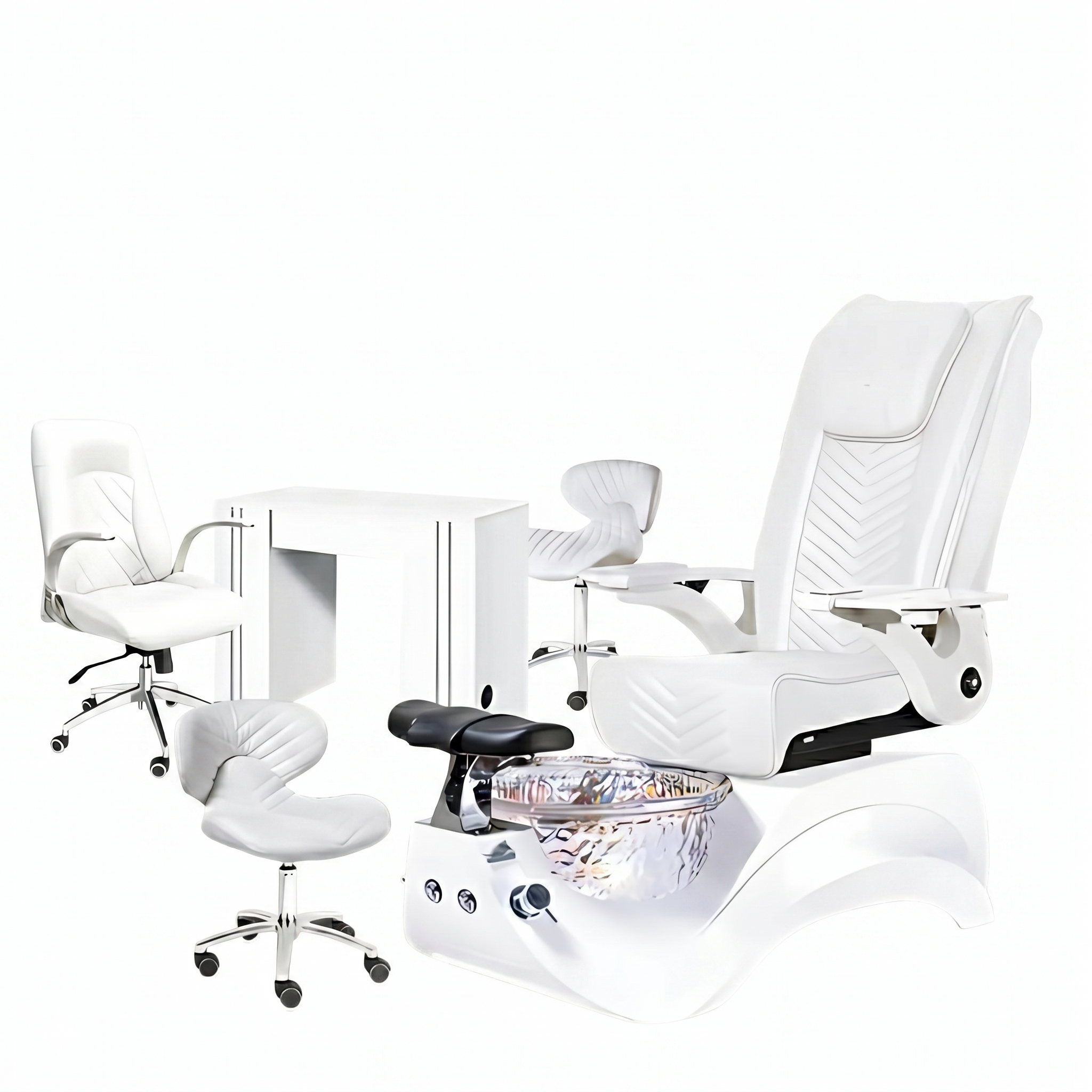ALDEN CRYSTAL PEDICURE CHAIR PACKAGE DEAL