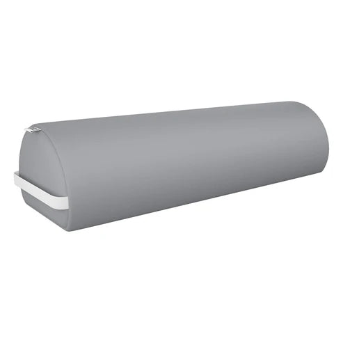 DIR ARC Gray leather massage table bolster, an ergonomic cushion providing knee, ankle, and lumbar support for precise patient positioning and spinal alignment.