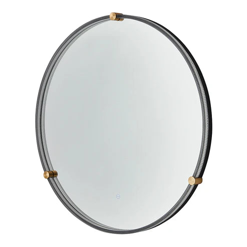 Twinkle LED Lighted Round Salon Mirror