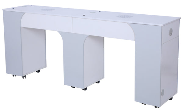 Milan Double Nail Table w/ Vent Pipe