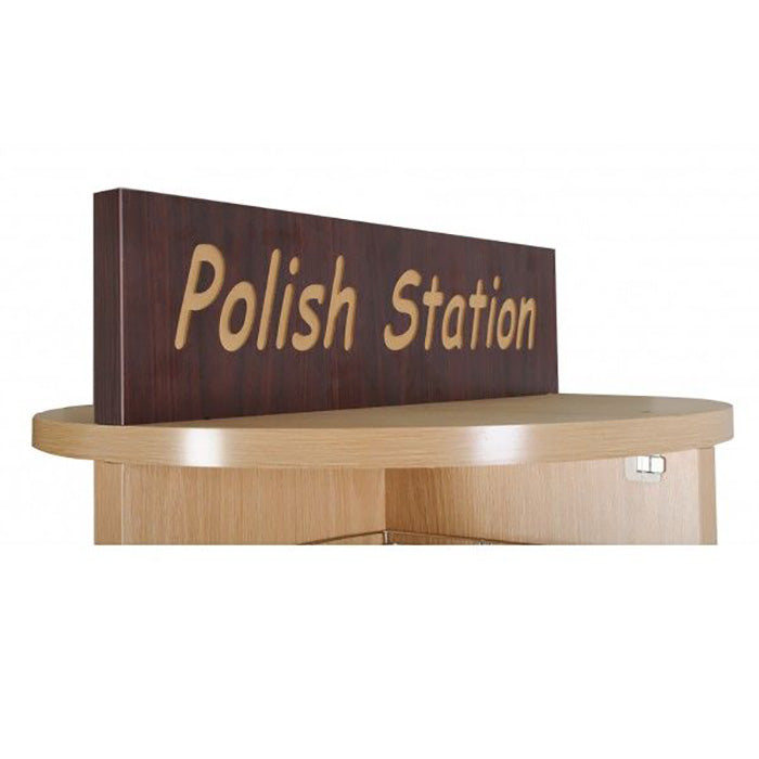 Deluxe Wooden Rotary Polish Stand Rack