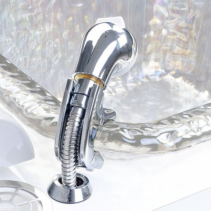 Square Glass Sink Shower Head Holder for pedicure spa parts